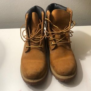 Brown Leather Timberlands